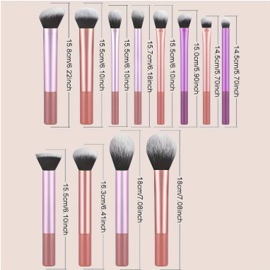 Juego completo de brochas de maquillaje clásicas