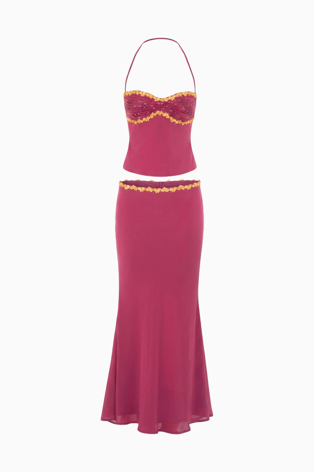 EMMA LORENT | Conjunto Largo Con Cuello Halter