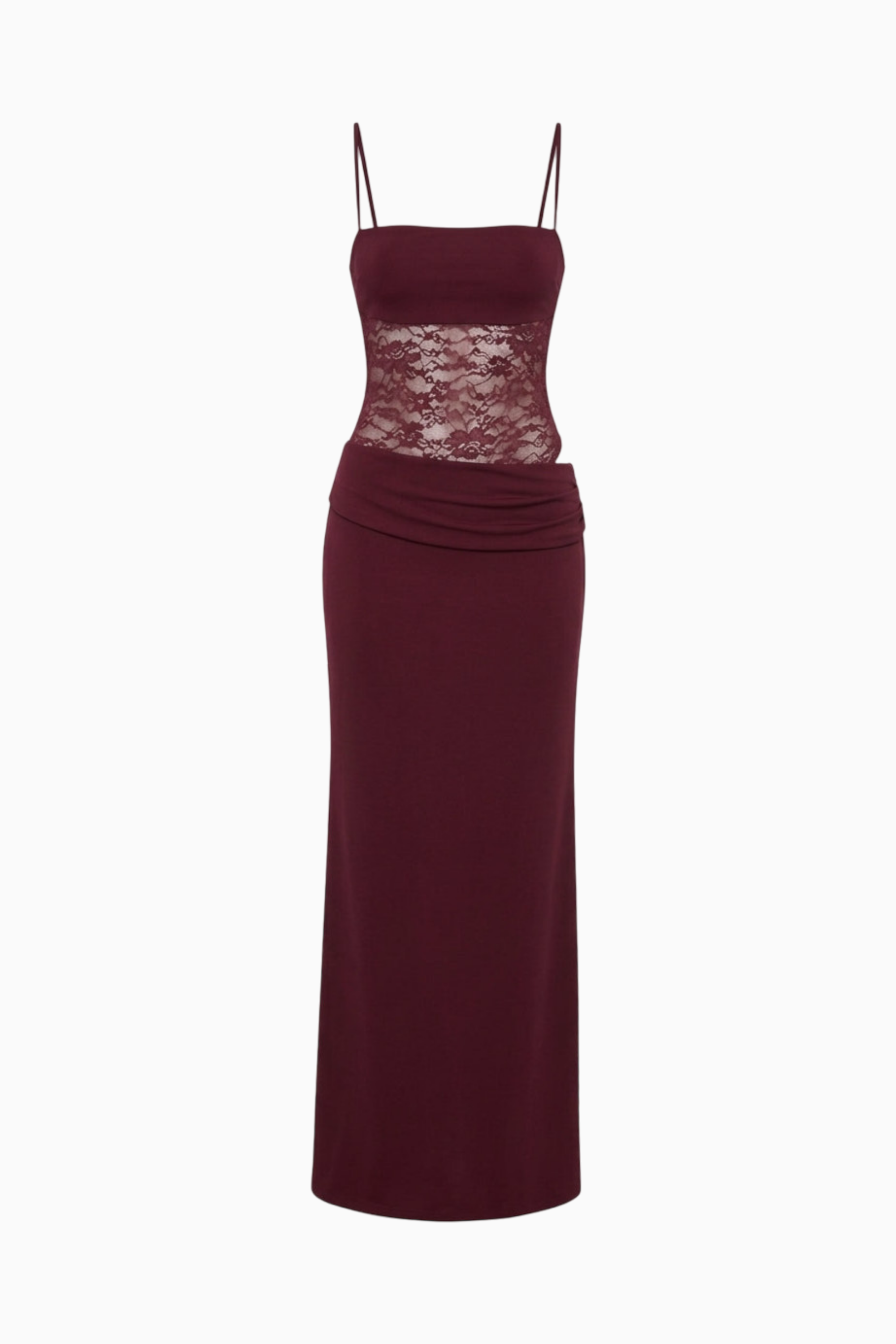 EMMA LORENT | Vestido Largo Con Paneles De Encaje
