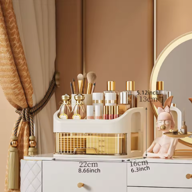 Caja de almacenaje para maquillaje multicapa