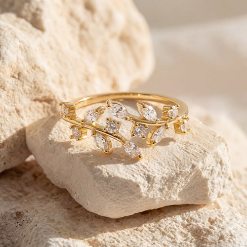 Anillo Espiral De Cristal
