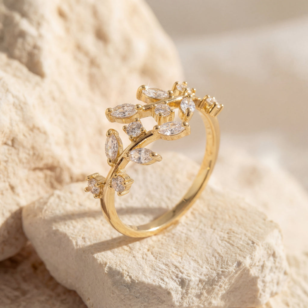 Anillo Espiral De Cristal