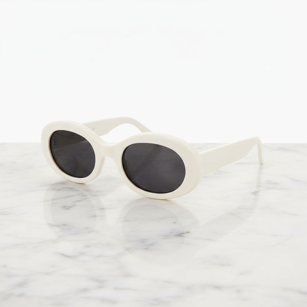 Gafas blancas mármol