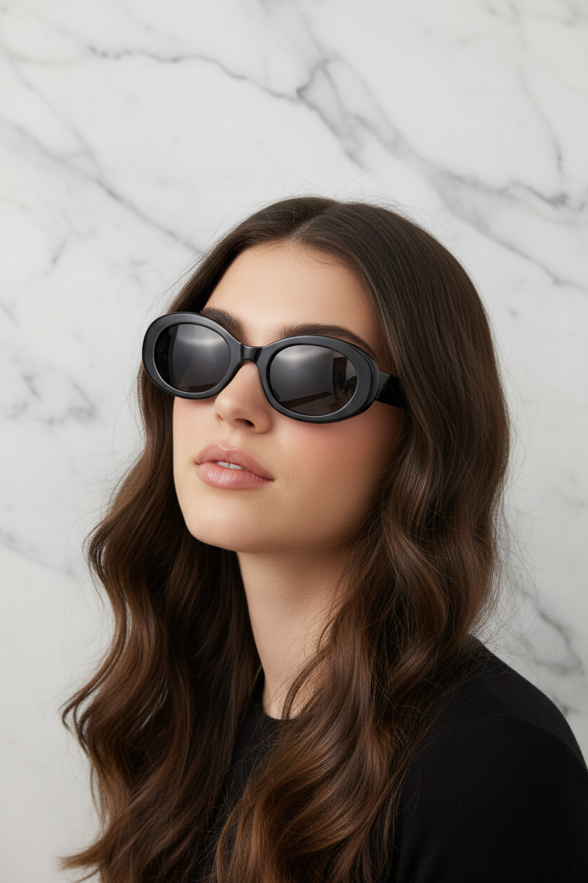 Gafas negras con modelo - corregidas