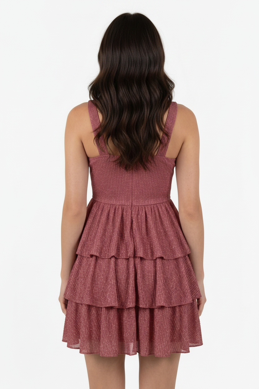 Minivestido Estrella - Rosa espalda