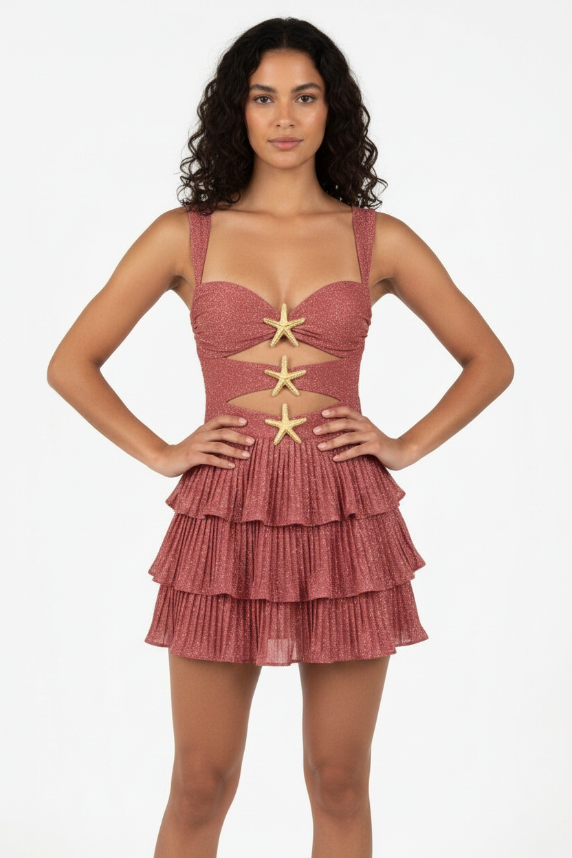 Minivestido Estrella - Rosa frontal