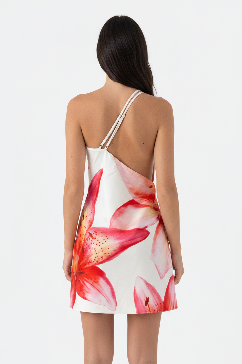 Minivestido Floral - Espalda nueva modelo