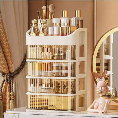 Caja de almacenaje para maquillaje multicapa