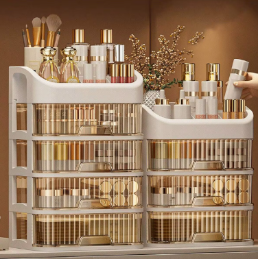 Caja de almacenaje para maquillaje multicapa