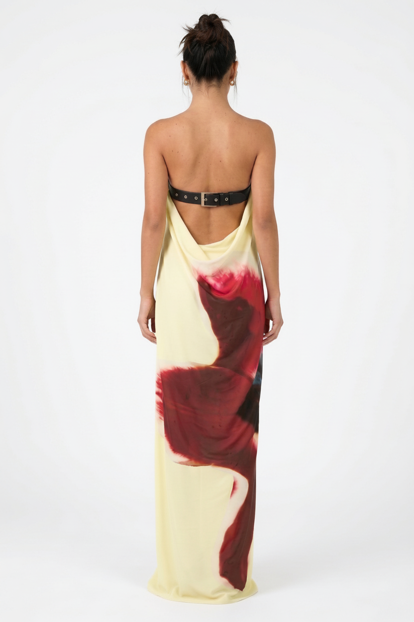 Vestido Floral - Espalda sin marca de agua