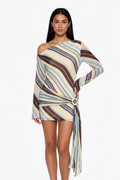 Vestido Rayas - Beige frontal